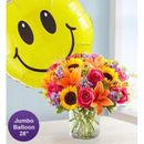 1-800-Flowers Flower Delivery Floral Embrace W/ Jumbo Smile Balloon Xl