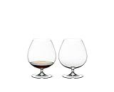 Riedel 6416/18 Brandy Glass, 2 Count (Pack of 1), Brown