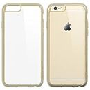 iPhone 6s Case Gold, LUVVITT [ClearView] Hybrid Scratch Resistant Back Cover with Shock Absorbing Bumper for Apple iPhone 6/6s (4.7) Transparent Gold