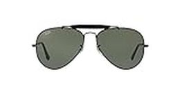 Ray-Ban Unisex Aviator non polarization Sunglasses (Green Lens /Col. Ray-Ban W0228 Frame_58 mm)