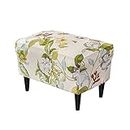 CRFATOP Ottoman Chair Cover X-Large Ottoman Chair Slipcovers Printed Rectangle Storage Stool Cover Stretch Footstool Footrest Sofa Slipcovers with Elastic Bottom,30