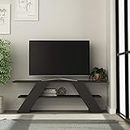 JV Home Farfalla Stylish TV Stand Entertainment Unit | TV Cabinet | Meuble TV for Living Room, Bedroom Suitable up to 55” TVs (Dark Grey)