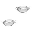 1pc Spaghetti Stir- Electric Restaurant Stainless Cm All Ustensil Hotel Silver Pan Flat Chicken Frying Shabu Double Cookware Induction Deep for Chocolate Stick (Color : Sliverx2pcs, Size : 30x30cmx2