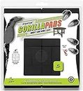 GorillaPads Non Slip Furniture Pads/Floor Grippers (Set of 8 Floor Protectors) Pre-Scored to Cut to Multiple Size, 4 Inch Square, Black, CB140-8
