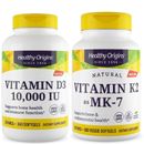 Healthy Origins Vitamina D3 10000 IU ui 360 Softgel + K2 as MK7 100 mcg 180 Caps