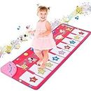 Musical Toys for 1 2 3 4 5 Year Old Girls Gifts,Piano Dance Mat for Kids with 8 Animals Sounds, Early Educational Toddlers Baby Toys Birthday Present for Girls Baby - Christmas Xmas Gifts for Kids