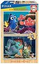 Educa- Disney Pixar (Finding Nemo + Monster INC Other 2 Puzzles infantiles Madera ecológica 25 piezas, a partir de 3 Años, Multicolore, 18597