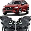 Able Zed Black Half Car Sun Shade Curtains for Volvo- XC60 New Set of 6 Pcs (2017 to Till Now Model)