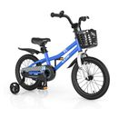 Costway 16 Inch Kids Bike with Removable Training Wheels-Navy