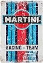 Plaque en tôle 30 x 20 cm pour les fans de Martini Racing – Rallye, sport automobile, atelier, plaque décorative