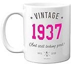 Vintage 1937 (Aged Eighty-Five) Mug - 1937 Birthday Gifts for Women in 2022, 85th Birthday Gifts for Women in 2022, 85th Birthday Mug, 85th Mugs for Women, 85 Mug Ceramic Dishwasher Safe Premium Mugs