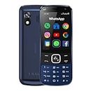 IKALL K555 Touch and Type 4G Smartphone | Support Whatsapp, Instagram and YouTube | Dual Sim | Android 12 (Dark Blue)