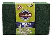 Star Wash Polyester Multipurpose Scrub Pad 6x4 Inch (Green, 200-Piece)
