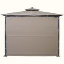 GRILLO HOME 9.8ft.L x 9.8ft.W Gazebo w/ Extended Side Shed/Awning & LED Light Iron/Metal/Soft-top in Brown/Gray | 108.7 H x 118 W x 118 D in | Wayfair