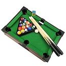 Benfu Mini Table Billiards Game, Home and Office Desktop Billiards Game, Including Pool Table 15 Colorful Balls, 1 Cue Ball, 2 Billiard Sticks, 1 Chalk Triangle Cube
