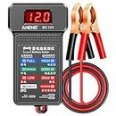 Multifunctional 12V Digital Battery Load Tester with LED Display and LED Indication Automotive Alternator Voltmeter Charging System Analyzer for Trucks Boats Motorcycles Vehicle