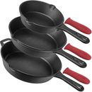 3-Piece Chef Set (6-Inch 8-Inch and 10-Inch) Oven Safe Cookware - 3 Heat-Resista