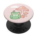 Funny Cottagecore Frog Cute Kawaii Aesthetic PopSockets mit austauschbarem PopGrip