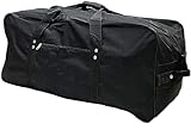 Telosports Extra Large Duffel Bag Lightweight Water Resistant Heavy Duty Duffle Bag Foldable Travel Duffle Bag (32"x14"x14" Black)