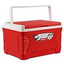 Asian Insulated Chiller Ice Box| Standard Size for Travel Party Bar Ice Cubes | Cold Drinks | Medical Purpose | 14 Litre, Red
