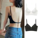 Sexy Women Lingerie Backless Bras Underwear Deep V Low Cut Push Up Bra Intimates Female Breathable