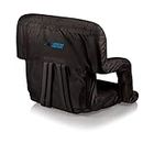 PICNIC TIME Black Carolina Panthers Ventura Seat Portable Recliner Chair