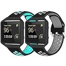 ESeekGo Compatible with Fitbit Blaze Bands for Men Women, 2 Pack Silicone Sport Breathable Replacement Bands with 1 Pack Black Metal Frame Compatible with Fitbit Blaze Bands for Women Men, Large