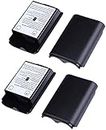 ArRord Repalcement Battery Pack Cover Shell Case Kit for Xbox 360 Wireless Controller 4 Pcs Black