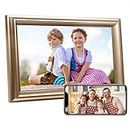 WiFi Digital Photo Frame 10.1 Inch IPS HD Cloud Smart Digital Picture Frame,16GB Storage, Wall Mountable, Auto-Rotate, Share Photos via App, Send Photos from Anywhere
