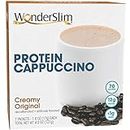 WonderSlim Protein Cappuccino, Creamy Original, Low Sugar, Gluten Free, Keto Friendly & Low Carb (7ct)