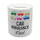 BS001 Car Insurance Fund Novelty Gift Printed Ceramic Piggy Bank Money Saving Box