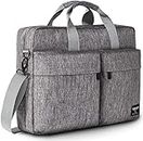 KINGSLONG Laptop Bag Briefcase, Protective Messenger Shoulder Bag Business Bag for Women Men, Crossbody Laptop Tote Bag Sleeve Case Fit 17 Inch Laptop (Grey)