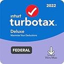 [Old Version] TurboTax Deluxe 2022 Tax Software, Federal Only Tax Return, [Amazon Exclusive] [PC/MAC Download]