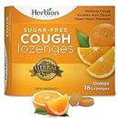 Herbion Naturals Sugar-Free Cough Lozenges with Natural Orange Flavour, 18 Lozenges - Relieves Cough, Clears Nasal Congestion, Soothes Sore Throat; For Adults and Children 12 years and above, 18 Count (Pack of 1)