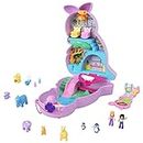 Polly Pocket Mama and Joey Kangaroo Bag - 2-in-1 Playset with Animal Children's Room, 2 Dolls, 7 Animals and Accessories, Includes Soft Bag and Box, Perfect for Travel, from 4 Years, HKV50