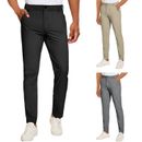 Men's Stretch Dress Pants Waterproof Slim Fit Golf Casual Workwear Chino Trouser