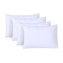 My home store White Pillow Cases 4 Pack - T200 100% Egyptian Cotton Envelop Closure Pillowcases - Hotel Quality Wrinkle Free Soft & Breathable Pillows Cover