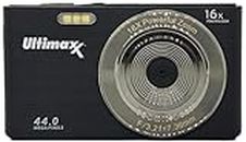 Ultimaxx 44MP Digital Compact Camera with 16X Digital Zoom, 2.4 LCD Auto-Focus Point and Shoot Digital Camera with 32GB SD Card, Portable Camera for Adults Boys Girls Teens Kids