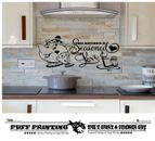 Kitchen Pot Cup Seasoned with Love Wall Art Dining Room Stickers home decor