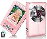 Digital Camera Newest 1080P 44MP Digital Cameras, Digital Point and Shoot Camera for Kids with 16X Zoom, Anti-Shake, Compact Small Travel Camera for Beginner Children Boys Girls Teens Gift