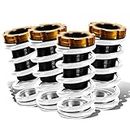 DNA Motoring COIL-HC88-T33-WH Suspension Coilover Sleeve Kit [For 88-01 Honda Civic Del Sol CRX Acura Integra] , White