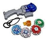 Mr.Variya 4 in 1 Metal Fusion 4D Spinning Top for Kids Beyblade with Beautiful Design and Multicolor for Girls Boys (4D Bey Blade)