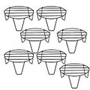 Leafy Tales Set of 7-Iron Indoor/Outdoor Flower Pot/Plant Stand for Home Garden Balcony Living Room Decor (Black-Set of 7) (Round Stand - 7)