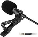Microphone, Clip on Mic for Phone Laptop Computer Camera, Little Microphone Hands Free Omnidirectional Recording Mic, Perfect for Vloggers YouTube Interview Bloggers