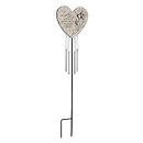 Let's Make Memories Personalized Memorial Whispers in The Garden Wind Chime - Heart - Sympathy Gift - Customized Condolences - Engrave with Message