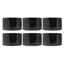 MYOC Black Plastic Jars Refillable & Reusable Multipurpose Round Cosmetic Container with Black Lid HDPE Container Storage for Balm Body Cream Face Cream Wax Personal & Beauty Care -100gm (Pack of 6)