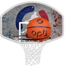 Opti Wall-Mounted Basketball Backboard Hoop Net and Ball Set