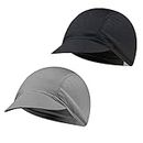 aoozleny Summer Breathable Bicycle Cycling Cap,Sweat-Absorbing Lightweight Biking Caps for Women Men Running Outdoor Sports,Set of 2