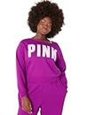Victoria's Secret PINK Fleece Cropped Sweatshirt, Fuschia Sans Logo, XL