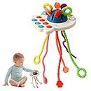 Juguetes Montessori, juguete de actividad de cuerda de tracción de silicona, sensoriales para niños pequeños,de viaje para, desarrollo temprano para , regalo para mayores de 18 meses chico Chica